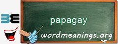 WordMeaning blackboard for papagay